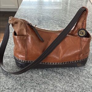 THE SAK Kendra Leather Hobo 2 toned  Brown Shoulder Bag